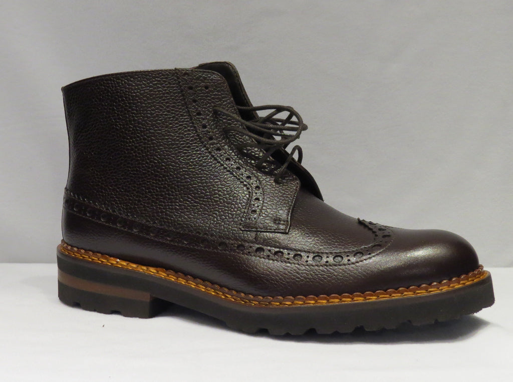 ON-SALE: Toscana Brown Wingtip Lace Up Boot