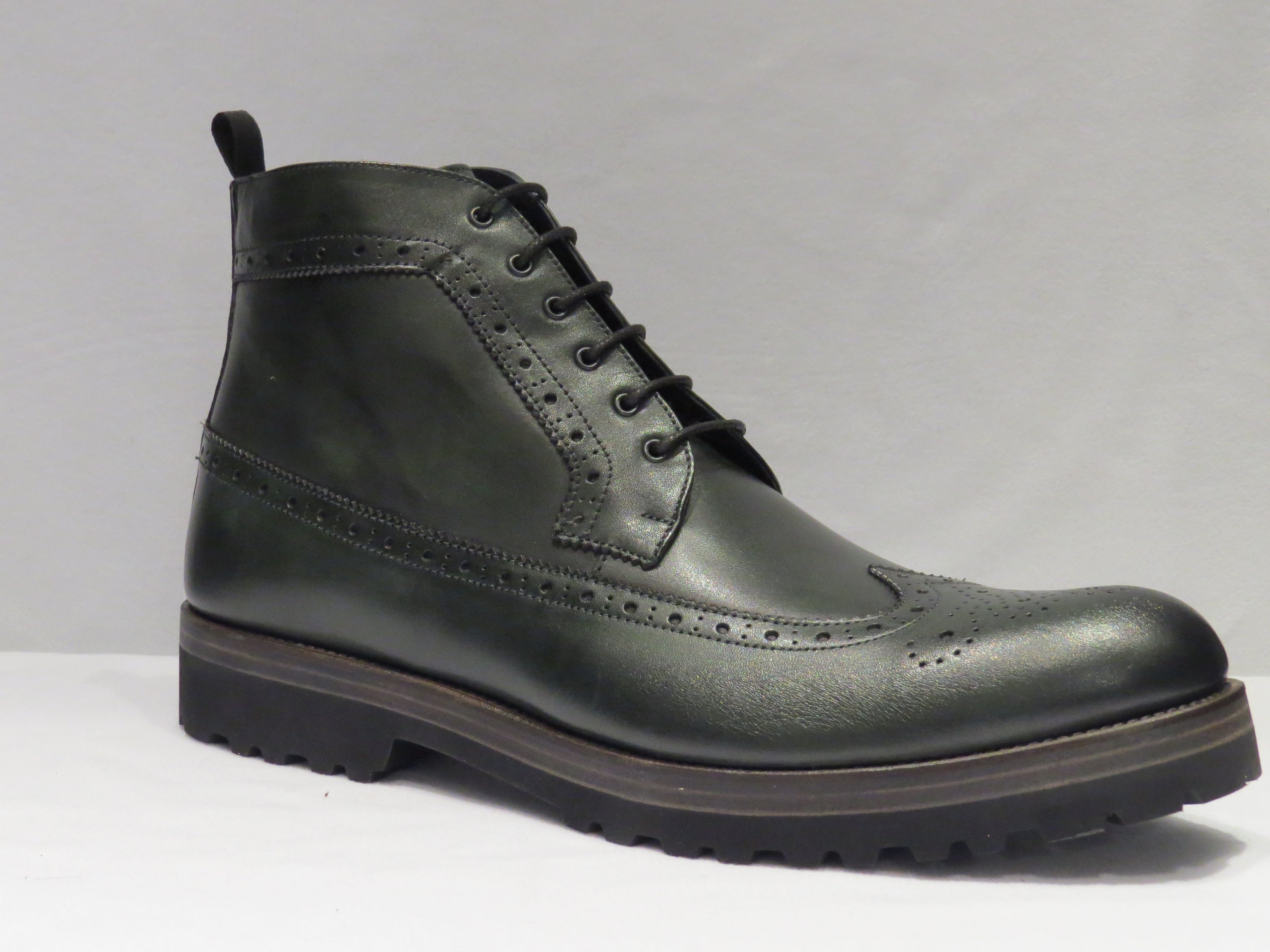 Emilio Franco boot chelsea chukka black wingtip lace up side zipper vdstyleco | Burgundy Brogue Zipper Boot from @kozaskoindia  main image 2