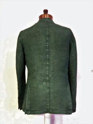LBM Sport Jacket: Verde Green Slim Fit, with Unlined Body & Soft Shoulder