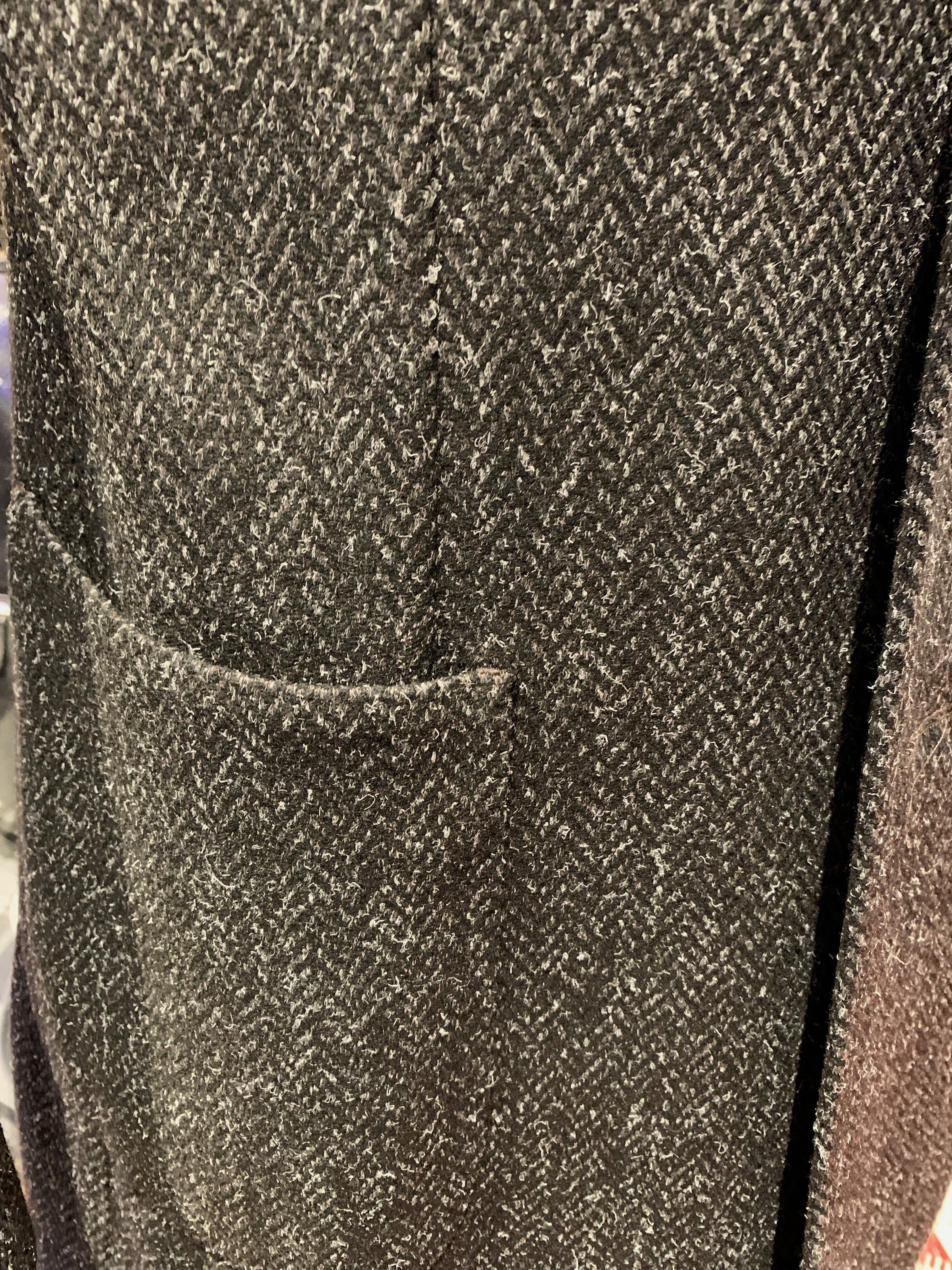 Iron-on Wool Patches - Medium Grey Herringbone - Limited Edition