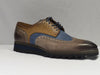 Jose Real Blue & Brown Multi-Toned Wingtip Sneaker Lace Up Shoes w/ Spanish Toe